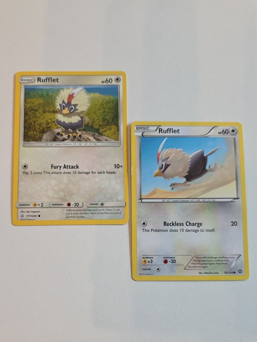 Pokemon Rufflet Trading Cards